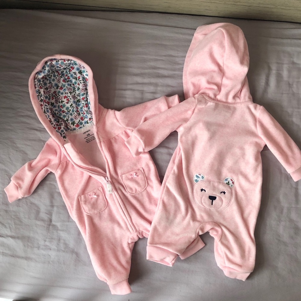 Carter’s Hooded Fleece Jumpsuits